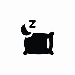 pilow sleep icon sign vector