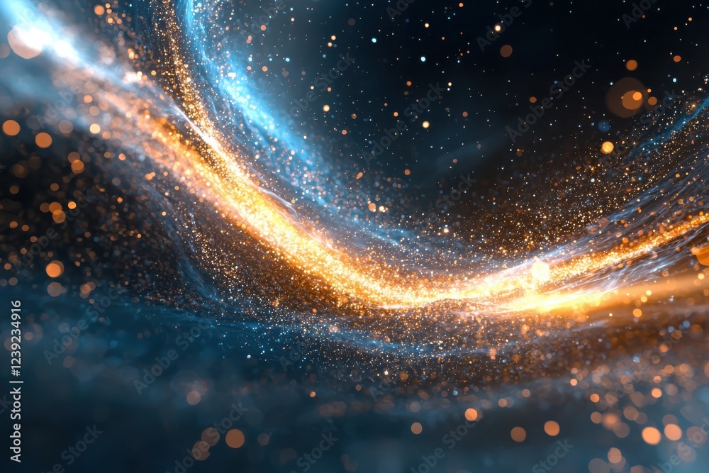 Poster dynamic data visualization abstract space gigapixel content colorful streams digital environment flo