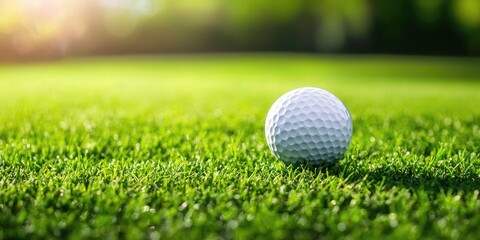 Obraz premium Dynamic action shot of golf swing, lush fairway stretching into the distance