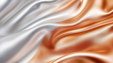Fototapeta premium Silver and Copper Metallic Fabric Drape