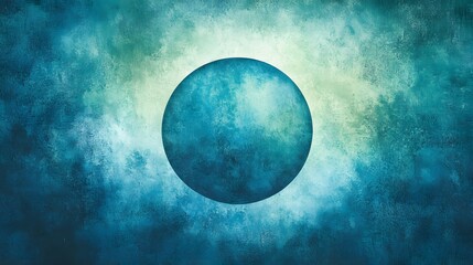 Teal Orb Abstract Textured Background Image