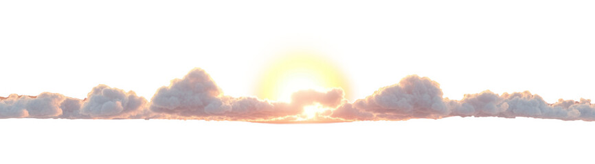 Fototapeta premium PNG Sunset behind pastel clouds nature horizon scenery.