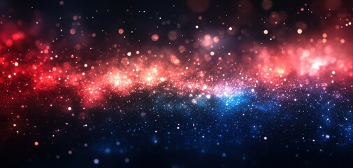 Colorful Starry Background with Glowing Particles and Astounding Lights in Vast Universe, Perfect for Cosmic and Space-themed Projects