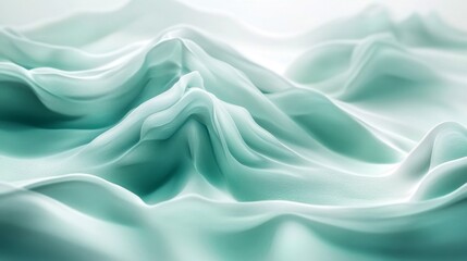 Obraz premium Draped Teal Silk Fabric Abstract Texture