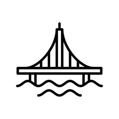 bridge icon line vector design