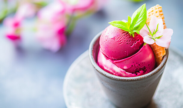 Vegetable beetroot ice cream