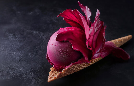 Vegetable beetroot ice cream