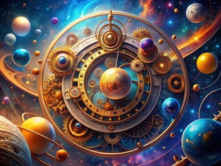 Surreal 2024 Calendar: Dreamlike Celestial Clockwork