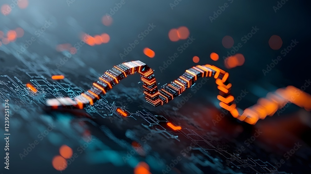 Poster a mesmerizing digital landscape filled with glowing neon geometric shapes intricate web like structu