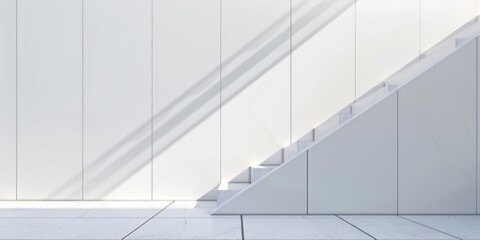 Obraz premium A minimalist design featuring a pure white background, Simple shapes arranged in symmetry, Modern minimalist style