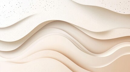 Obraz premium Abstract Beige and Cream Wavy Paper Background