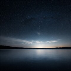 night landscape with moon