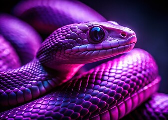 Obraz premium Thermal Infrared Snake Portrait