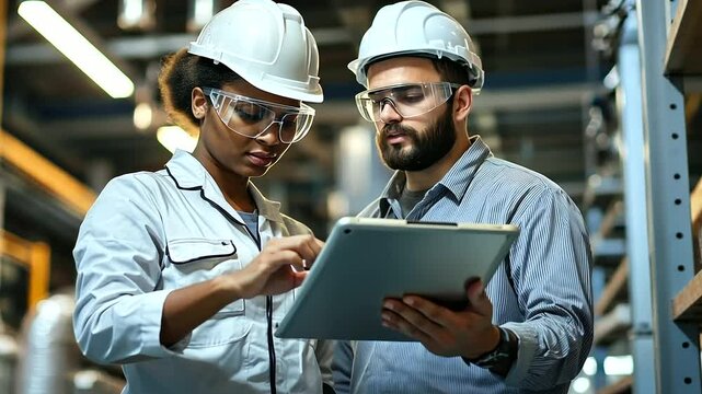 Factory Worker Learning Safety Procedures from Supervisor