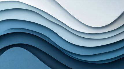 Abstract Blue Layered Wave Background
