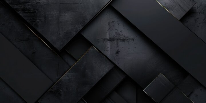 A minimalist design with a dark charcoal background, Sharp geometric shapes and metallic accents, Contemporary minimalist style