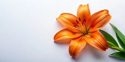Obraz premium Top View of Orange Lily Flower