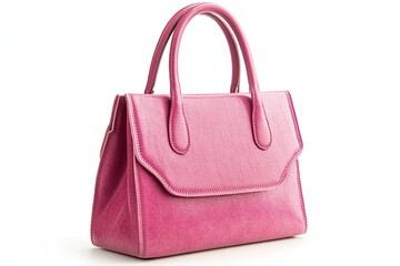 Naklejka premium Pink hand bag isolated on white background