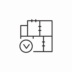 floor plan icon sign vector