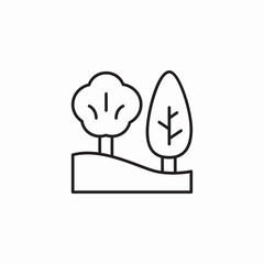 forest hill icon sign vector