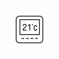 indoors temperature icon sign vector