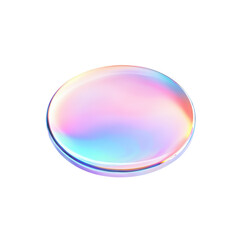 Obraz premium Isolated Holographic Round Disc Surface