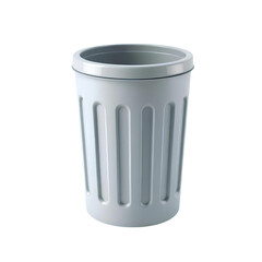 white trash bin with black lid icon high quality png isolated on transparent background