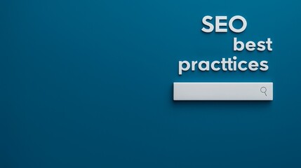A keyword is essential for SEO and strong backlink building. SEO best practices on a blue background with a search bar.