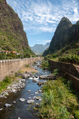 Fototapeta premium River and mountains, Madeira, Portugal