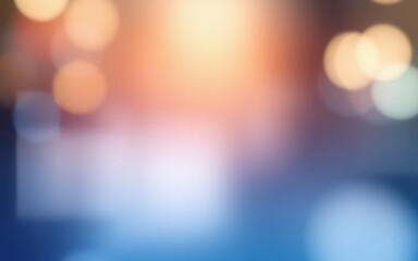 Colorful bokeh lights create a vibrant abstract backdrop in a city at night