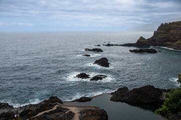 Cliffs and Atlantic ocean, Seixal, Madeira, Portugal