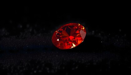 a red diamond on a black surface
