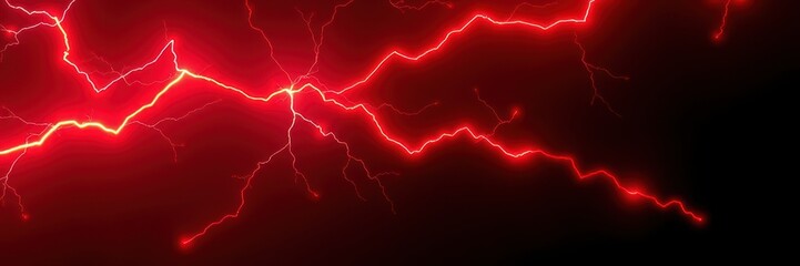 Red lightning streaks across a dark background