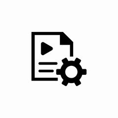 media presentation file edit icon sign vector