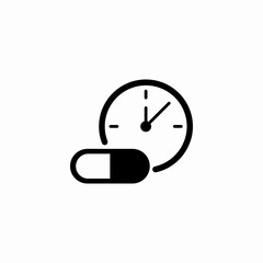 medication timed icon sign vector
