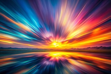 Obraz premium Vibrant Colors, Soft Lighting, and Radial Gradients in Abstract Composition