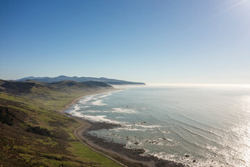 Road and scenery at California's Lost Coast. 