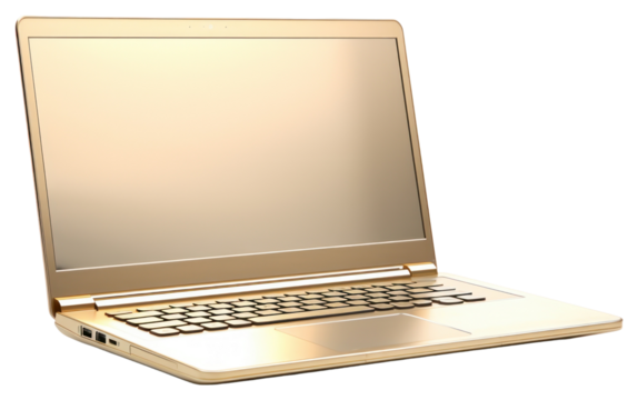 PNG Laptop computer gold