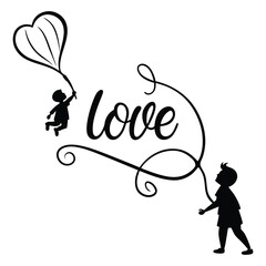 Hand drawn heart isolated. Design element for love concept. Doodle sketch red heart shape.