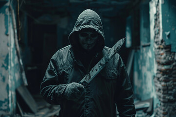 AI Generative image of mad maniac angry killer