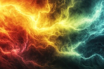 Fototapeta premium Colorful abstract lightning pattern with vibrant energy and swirling clouds