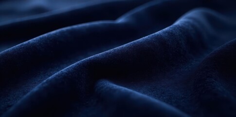 Fototapeta premium Dark velvet fabric with subtle sheen, smooth surface texture, even pile density, luxurious feel, soft focus, sophistication