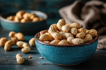Tasty sweet roasted peanuts as a background