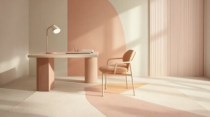 Minimalist Home Office Workspace Design With Neutral Tones