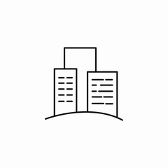 block buildings icon sign vector
