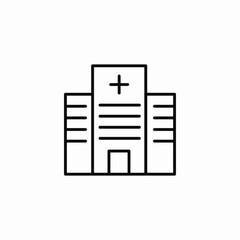 hospital building icon sign vector