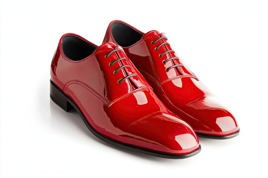 Red ket shoes isolated on white background