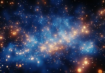 Fototapeta premium Vast Cosmic Universe with Colorful Stars, Glowing Nebulae, and Deep Space Background for Astronomical and Sci-Fi Projects and Designs