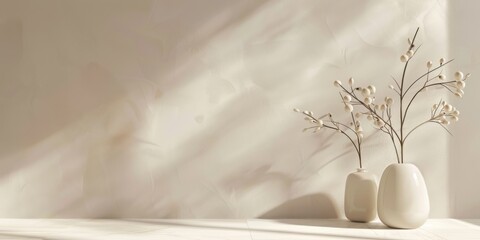 A minimalist design with a soft ivory background, Clean lines and subtle textures, Modern minimalist style