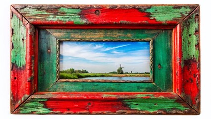 Vintage Photo Frame with RGB Border